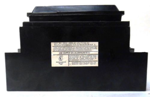 Federal pacific electric fuse disconnect c30-2, 30 amps, 240 volts ac for sale