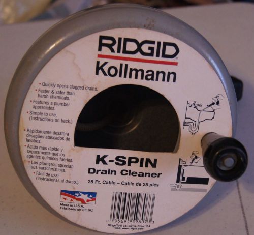 RiDGID  Kollmann K-SPIN Drain Cleaner 25 Foot