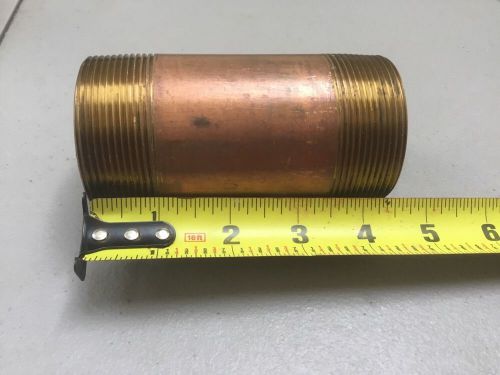 2&#034;x 4-1/2&#034; brass nipple pipe threaded water (lot x103) for sale
