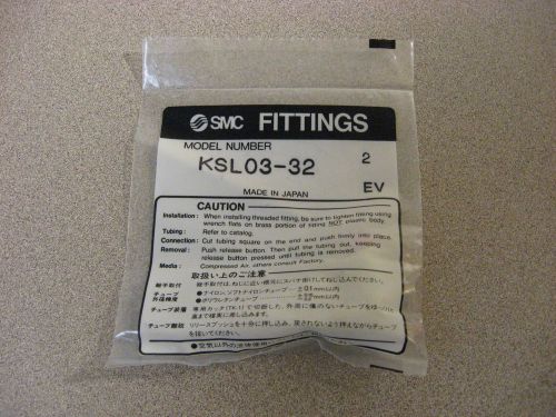 SMC One-Touch Male Elbow Fitting, KSL03-32, New (Lot of 2 per package)