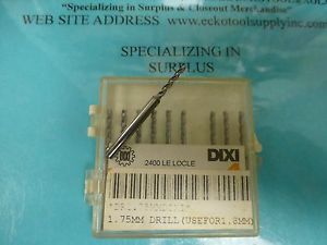SOLID CARBIDE DRILL 1.75MM (.0689&#034;) DIAMETER 3 FLUTE ALUMINUM/TITANIUM TIALN NEW