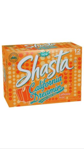 Shasta California Dreamin&#039; Orange Cream Soda 12/12oz Cans (SHIPS FAST)