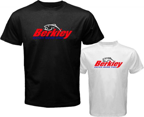 Berkley Fishing Logo Spinners Crankbaits Men&#039;s White Black T-Shirt Size S-3XL