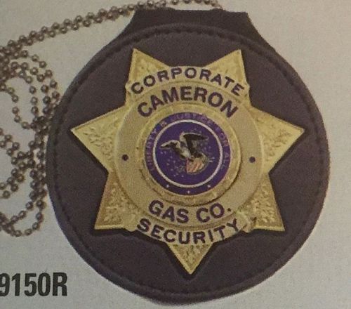 Recessed badge holder 7 point star cdc sheriff marshall police chp security for sale