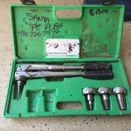 WIRSBO UPONOR PEX PROPEX HAND PIPE EXPANDER POWER TOOL KIT WITH 3 HEADS