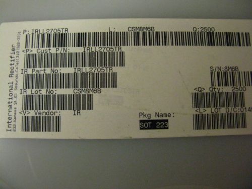 2500 PCS IR IRLL2705TR  ELECTRONIC COMPONENTS