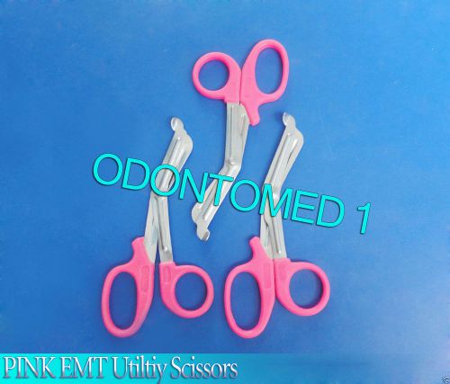 12 PINK EMT PARAMEDIC BANDAGE SHEARS EMS SCISSORS 7.5&#034;