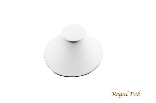 White Leatherette Lay-Down Bust 8 1/8&#034; X 7 1/2&#034; X 4 1/4&#034;H