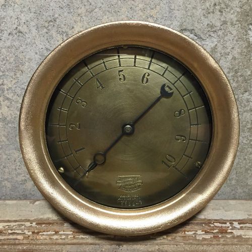 Dated 1906: LARGE 7&#034; Vintage Brass CROSBY Pressure Gauge, Antique, Steampunk