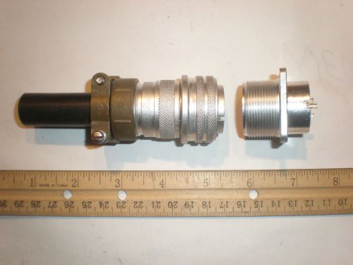 New - ms3106a 20-6p (sr) with bushing and ms3102a 20-6s - 3 pin mating pair for sale