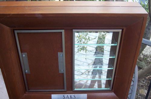 SAKS FIFITH AVENUE DISPLAY CASE HEAVY DUTY WOOD AND GLASS