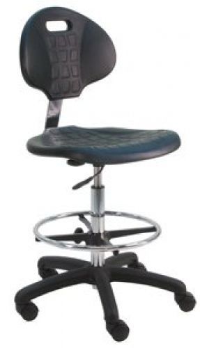 Benchpro lnt-uc deluxe polyurethane cleanroom lab chair/workbench stool with for sale