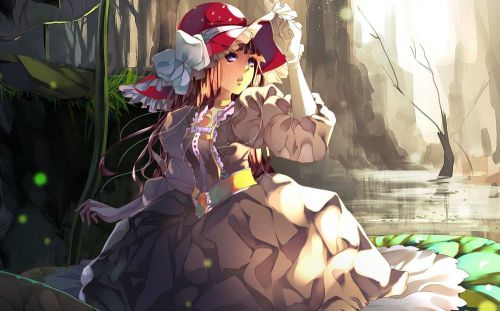 Canvas Print ,Anime,Wall Art,HD,Girl Dress Hat Belt IA,Decal,Banner