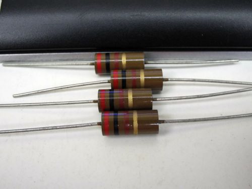 4 X MADE IN JAPAN RIKEN OHM RM2 200 OHM +/-5% 2W AUDIO GRADE CARBON RESISTOR