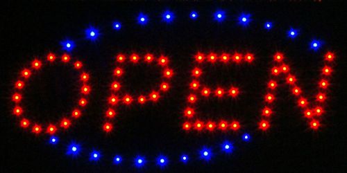 LED  OPEN sign display led neon light  board  RED and BLUE
