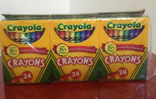 Crayola Crayons 24 Count Each Pack - 2 Packs Lasts 35% Longer Non Toxic USA Made