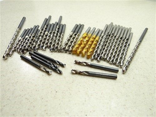 LOT OF 42 HSS STRAIGHT SHANK TWIST DRILLS 3/16&#034; TO 1/4&#034; GUEHRING