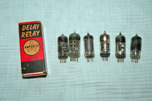 Lot of 7 Vintage Glass Delay Relay Tubes Amperite, RCA, Philco, GE - Untested