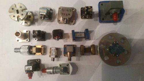 Set of 16 different waveguide parts