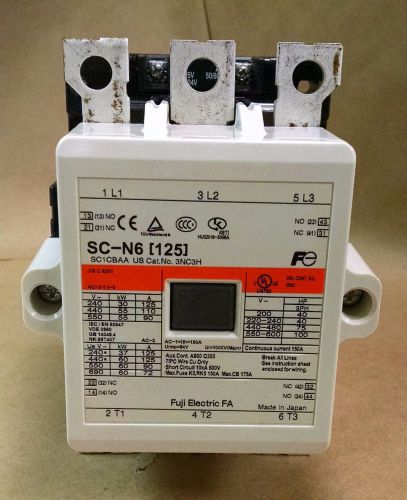 FUJI 3NC3H0E22 CONTACTOR 24 VAC/DC COIL 2NO 2NC AUX CONTACTS SC-N6 [125]