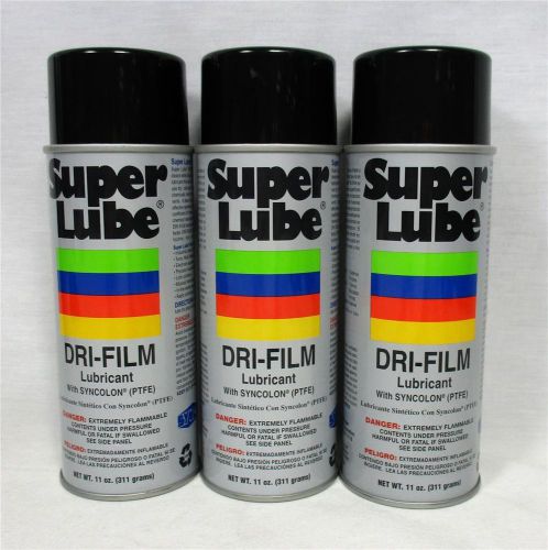 3 cans synco super lube dri-film lubricant aerosol multi-use electronics a-10 for sale