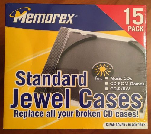 Memorex Standard Jewel Cases 15 Pack CD Covers