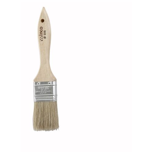 Winco wbr-15, 1.5-inch wide flat boar bristle pastry brush with 4.75-inch wooden for sale