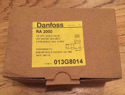 Danfoss RA2000 1/2&#034; NPT Thermostatic Radiator Angle Valve 013G8014 Hot Water