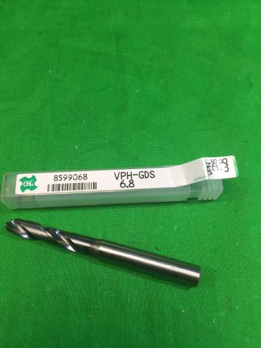 NEW OSG 6.8MM (.2677) CARBIDE, COATED 2 FLUTE TWIST DRILL BIT   8599068 VP-GDS