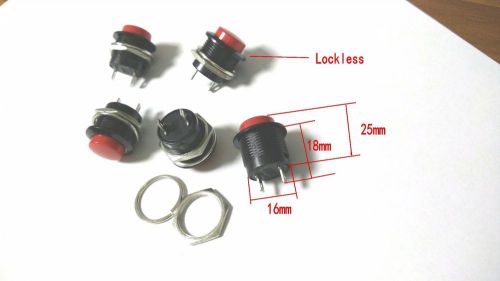 100pcs 16MM Lockless Momentary ON/OFF Push button Switch adapter