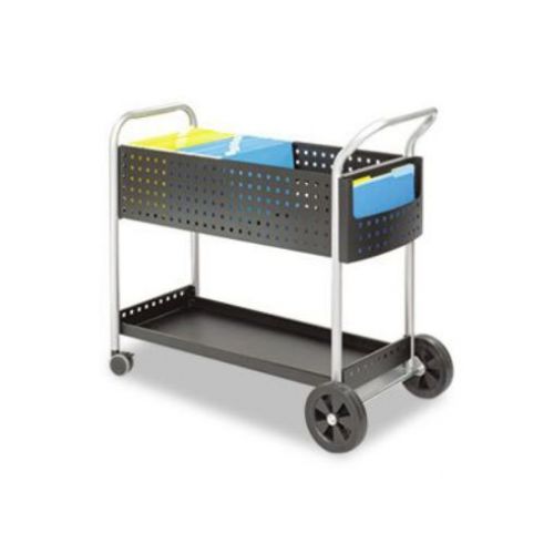 Safco Products 5239BL Scoot 22-1/2&#034; Wide Mail Cart holds 150 Legal Size Folders