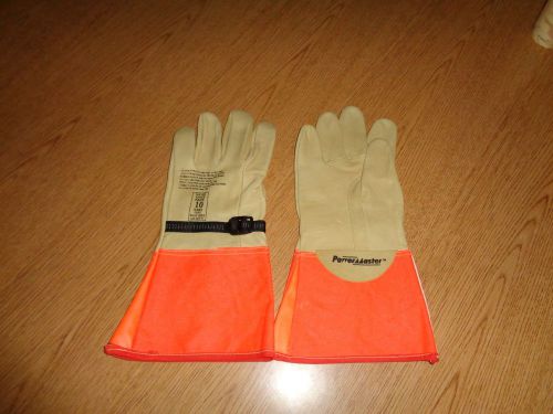 12 Pair of 14&#034; Length Leather Goatskin Work Gloves Size 10 With 5&#034; Cuff