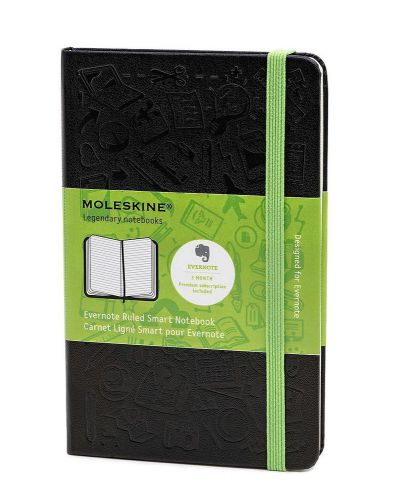 Moleskine Evernote Ruled Smart Notebook 240pages (3.5 x 5.5) - Brand New