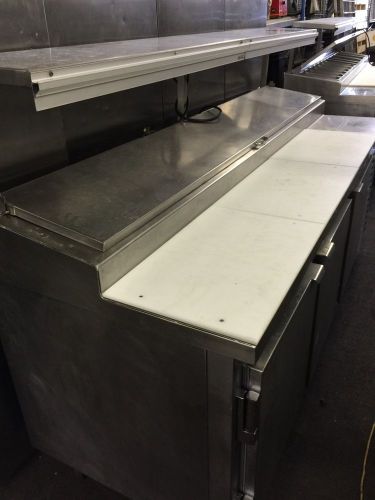 Kairak KRP-89S  Refrigerated Pizza Prep Cold Table w/Cutting Board &amp; Shelf