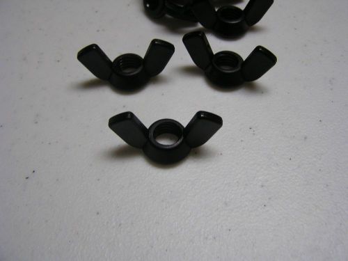 25 Nylon Wing Nuts 1/2 inch-13 Thread Black 1 3/4 inch Wing Spread 0329