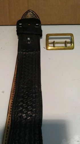Tex Shoemaker Leather Duty Belt Basketweave ( Size 36 )