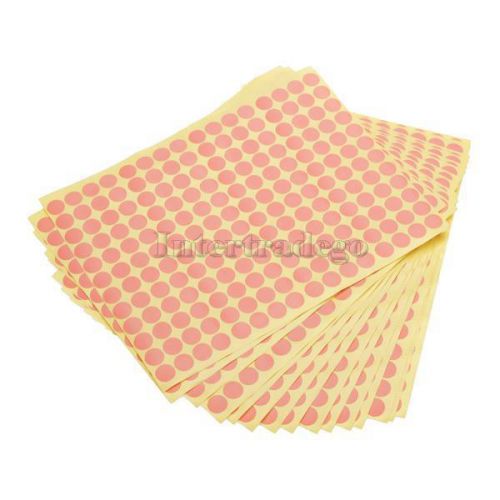15 Sheets 10mm Round Blank Dots Label Sticker Adhesive Circles Paper Pink