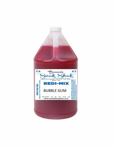 Snow cone syrup bubble gum pink flavor. 1 gallon jug buy direct licensed mfg for sale