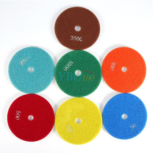 5&#034; 125mm Wet Diamond Polishing Pad Grinding Disc Individual Set Grits for Marble