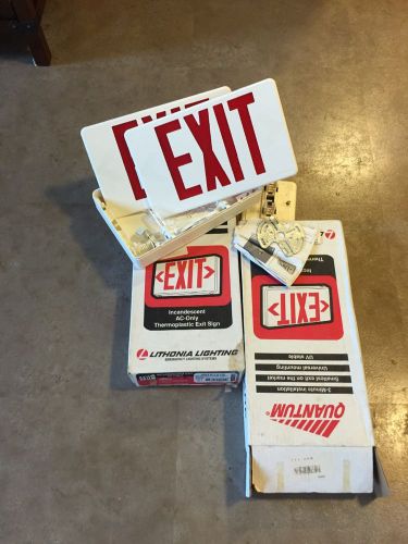 2 for 1 price LITHONIA INCANDESCENT EXIT SIGN QM S W 3 R 120  QMSW3R120