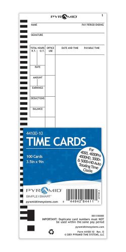 Pyramid 44100-10 Genuine Time Cards for 4000 4000Pro 4000HD 5000 and 5000HD A...