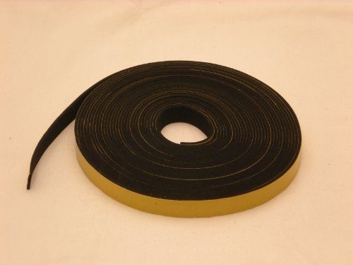 Rubber products neoprene rubber self adhesive strip : 1&#034; wide x 1/16&#034; thick x 33 for sale