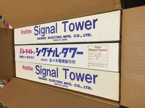 6  Sasaki Electric MFG Co,  Patlite Signal Tower ,Model ST-120 AC220 Volts, 10 W