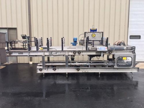 Hartness model 825 stainless steel case/tray packer with infeed laner for sale