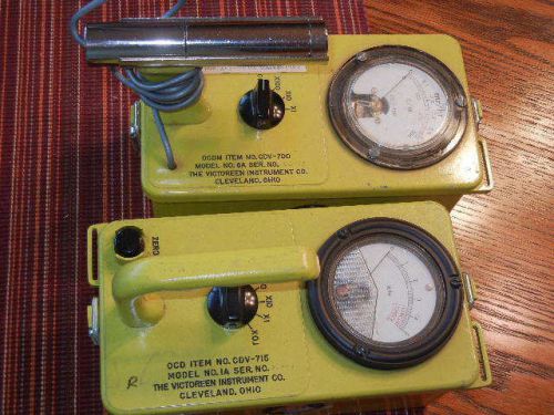 Radiation Detection Set Victoreen CDV-700 Geiger Counter and 715 Ion Chamber