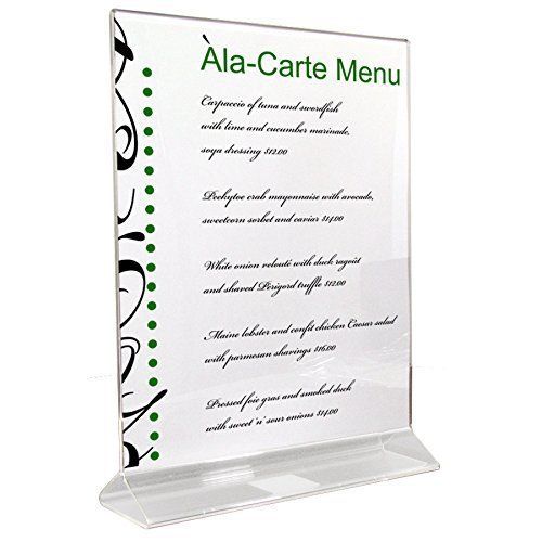 3X Double Sided Thick Acrylic Sign Holder, Ad Frame 8.5 x 11, Marketing Display