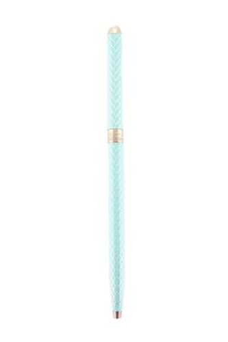 Tiffany &amp; Co Tiffany Blue Enamel Sterling Silver Black Ink Twist Pen FTY3256 JHL