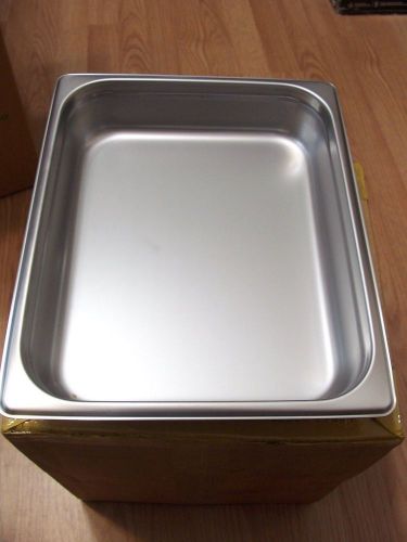 Case of 12 -- DON--- S/S STEAM TABLE PAN HALF SIZE 2-1/2&#034; DEEP -  K9884