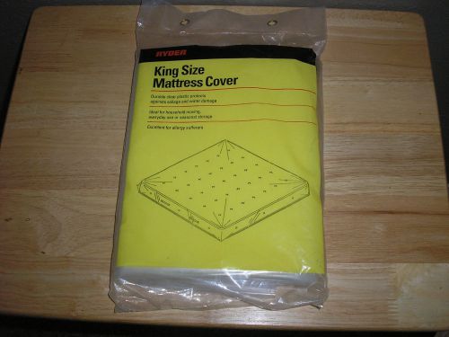 NEW Ryder King Size Mattress Plastic Cover for Allergies Soilage Moving etc