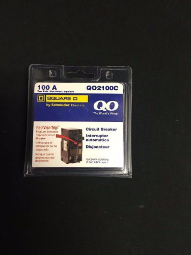 Square D QO 100-Amp 2-Pole Circuit Breaker RETAIL BOX QO2100C